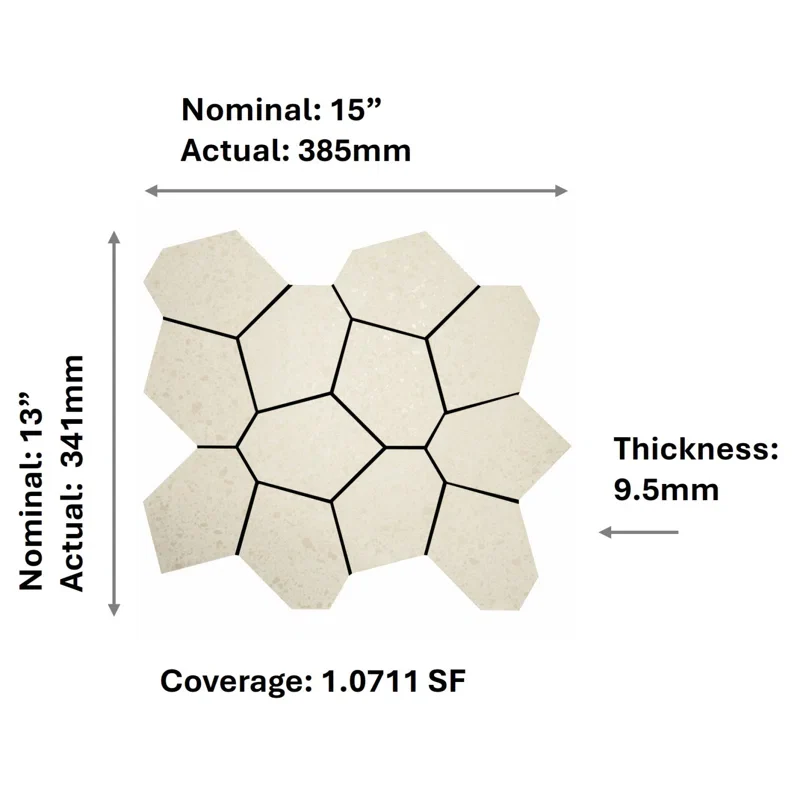 Birthplace Porcelain Terrazzo Look Tile Mosaic Sheet - Image 2