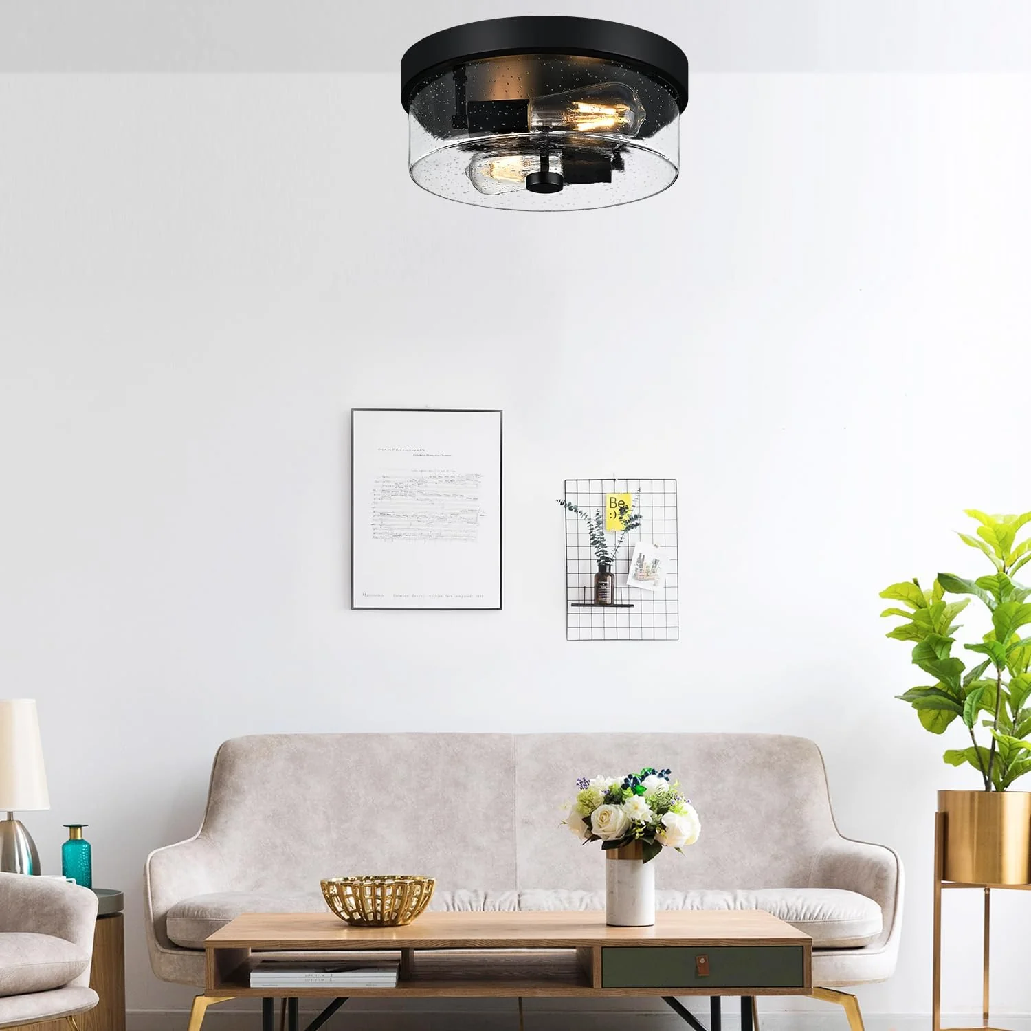 Black Flush Mount Ceiling Light Fixtures - Image 2