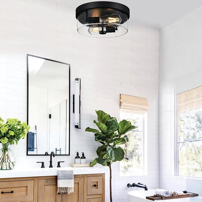Black Flush Mount Ceiling Light Fixtures - Image 3