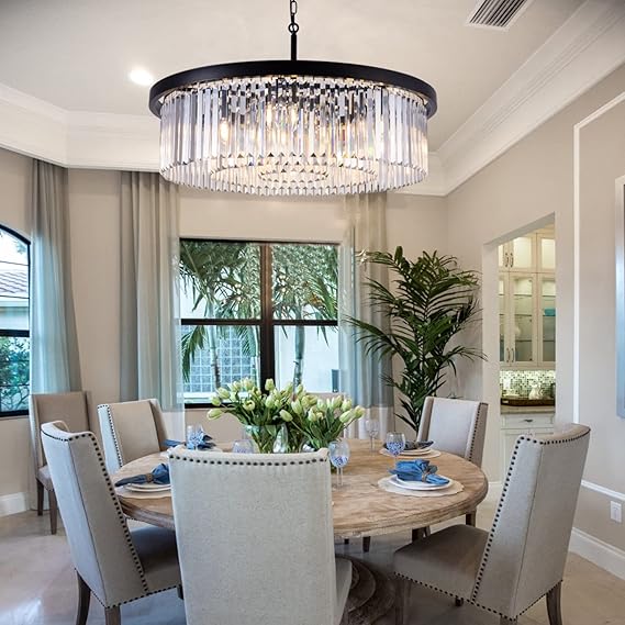 Black Large Crystal Chandelier Modern Luxury Ceiling Lights Fixture - Image 3