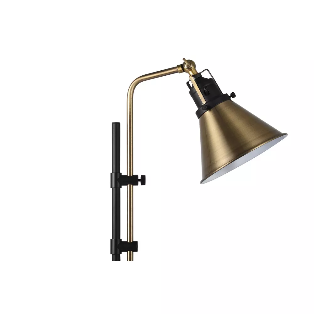 Black Metal Adjustable Table Lamp with Bronze Finish - Image 3