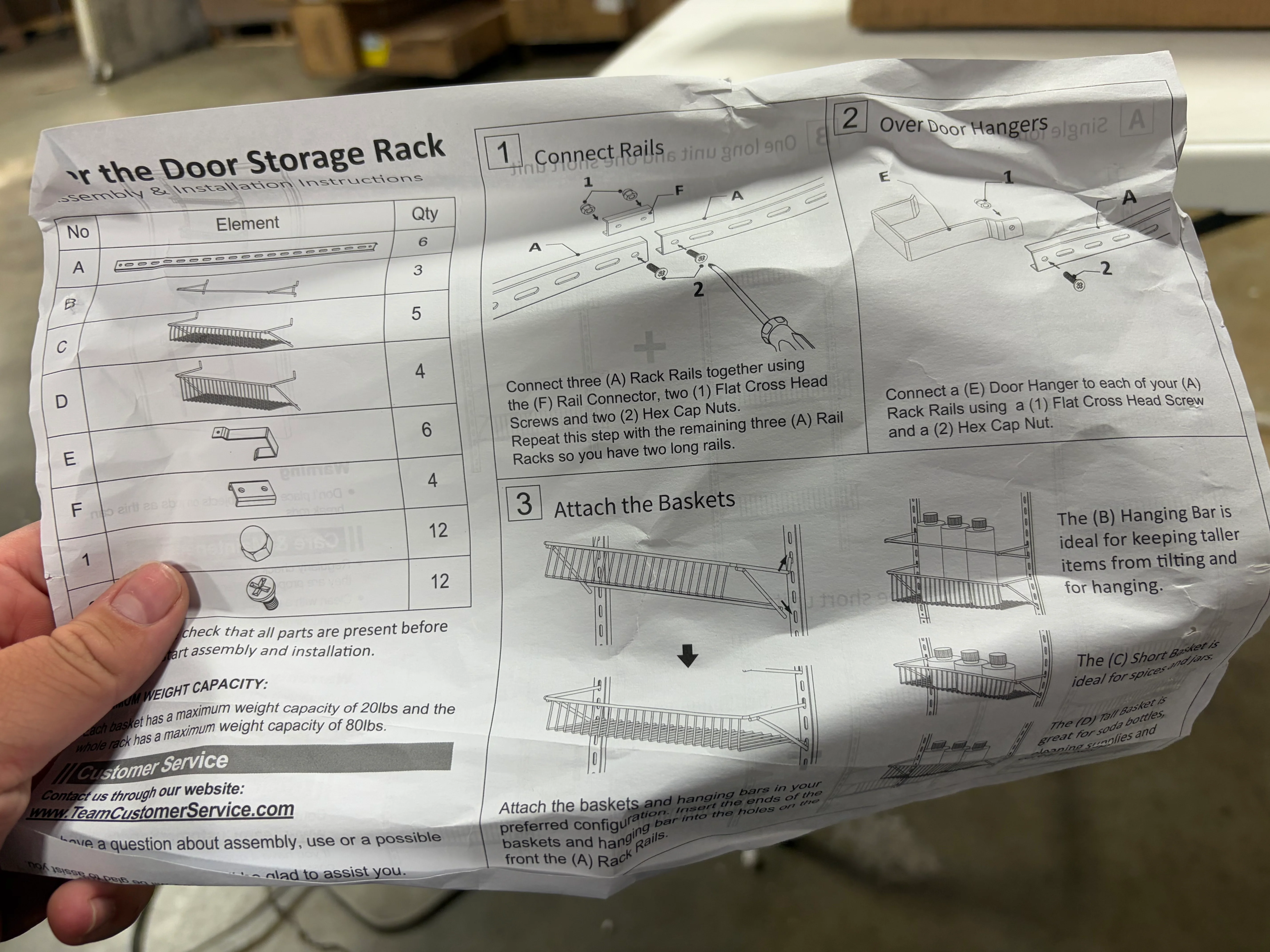 Black Metal Over-the-Door Storage Organizer - Image 8