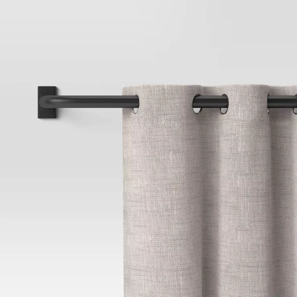 Blackout Rectangle Curtain Rod Black - Image 2