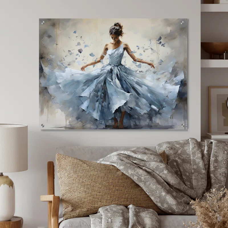 "Blue Ballet Dance I" Acrylic Wall Art SHOWROOM ITEM
