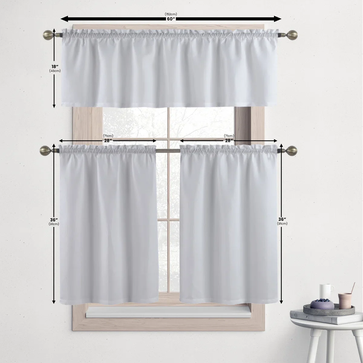 Boho Bouquet Floral Tailored Kitchen Curtain - Image 2