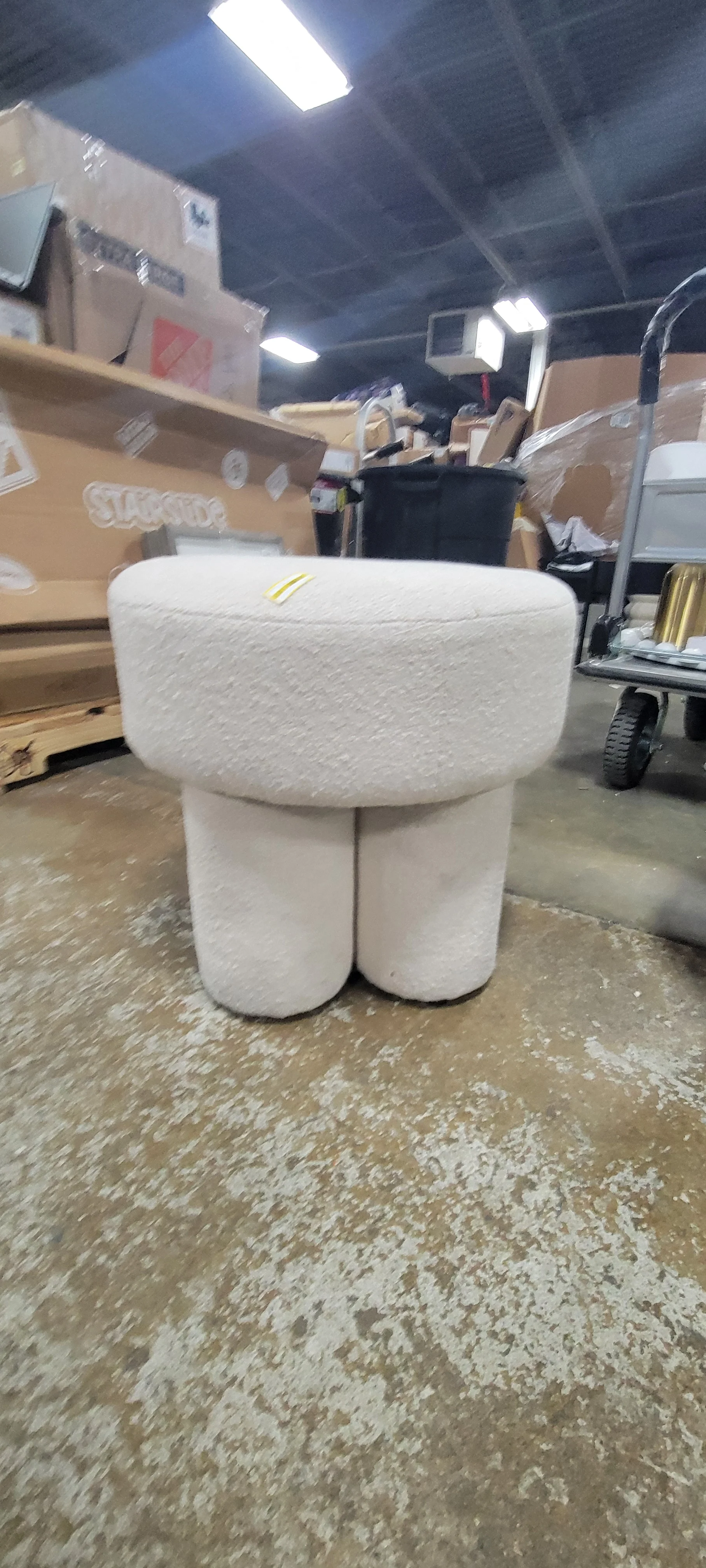 Boucle Fully Upholstered Accent Ottoman Stool - Threshold™ - SHOWROOM ITEM - Image 5