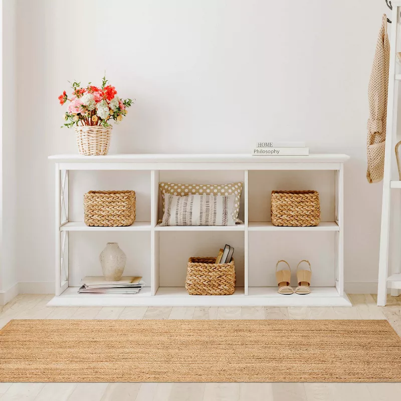 Braided Jute Handwoven Reversible Rug, 2'6"x10', Natural Tan - Image 4