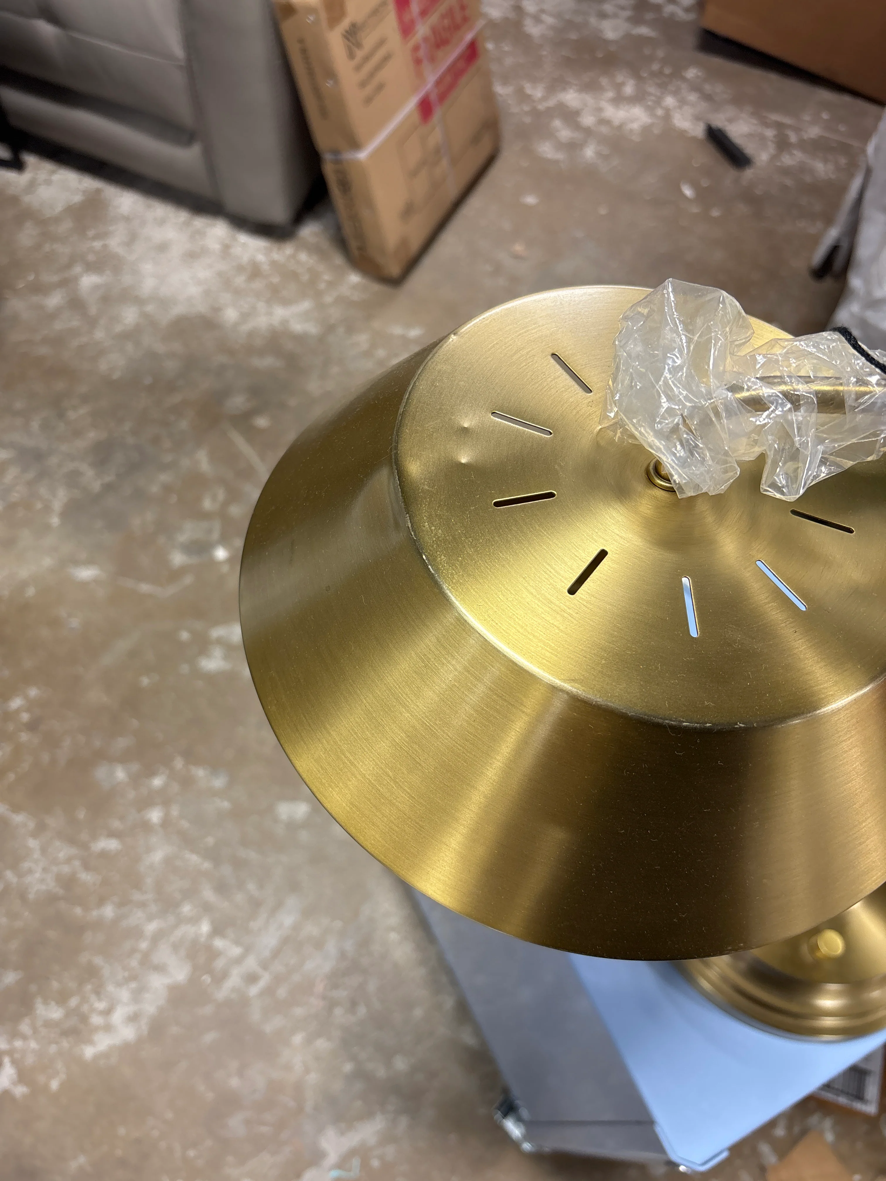 Brass Double-Shaded Table Lamp SHOWROOM ITEM - Image 4
