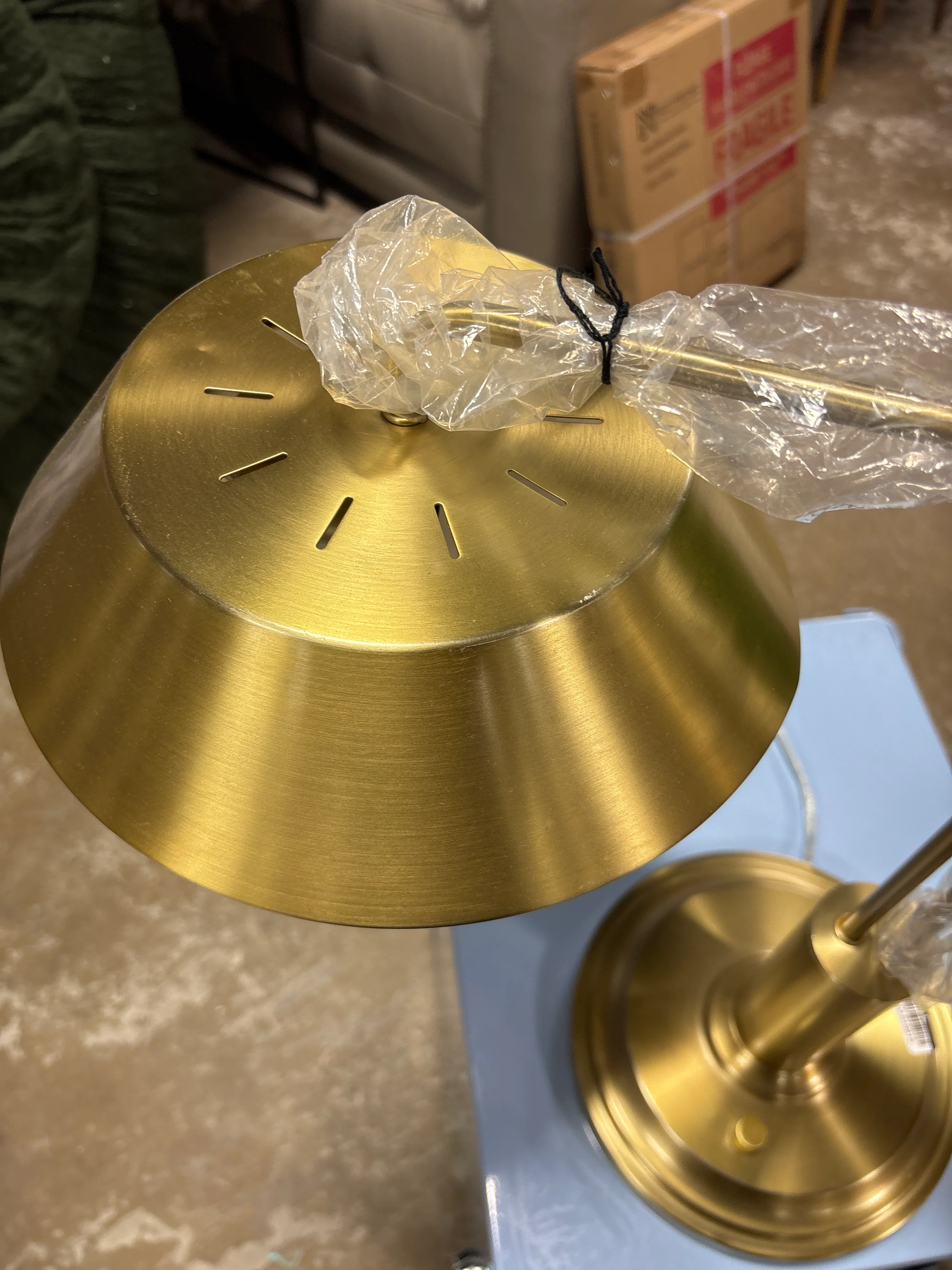 Brass Double-Shaded Table Lamp SHOWROOM ITEM - Image 5