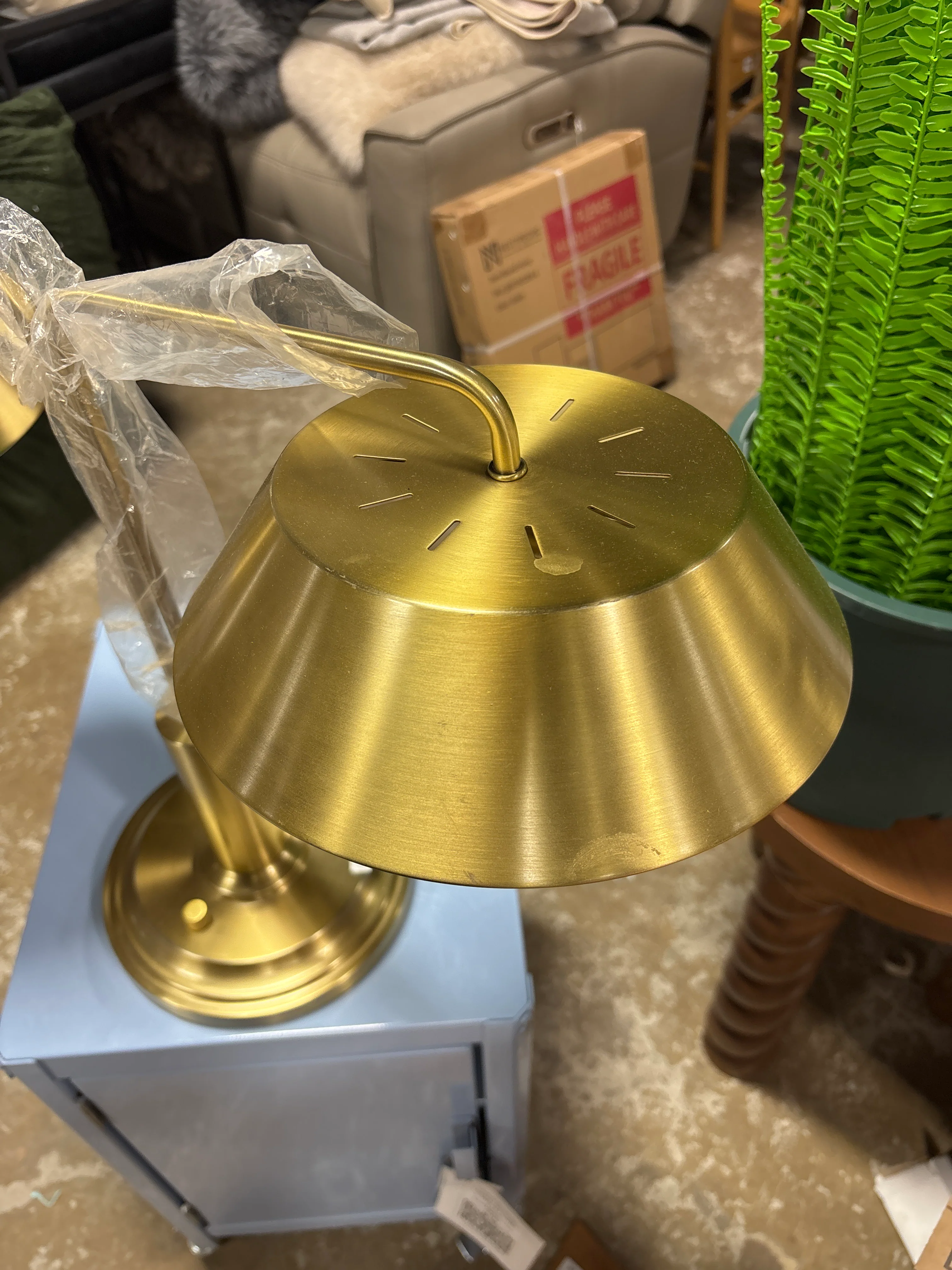 Brass Double-Shaded Table Lamp SHOWROOM ITEM - Image 6