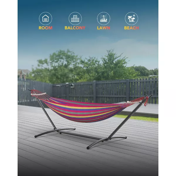 Brazilian Hammock with Adjustable Stand- Stylish Hammock Bed w/Storage Bag - Image 3