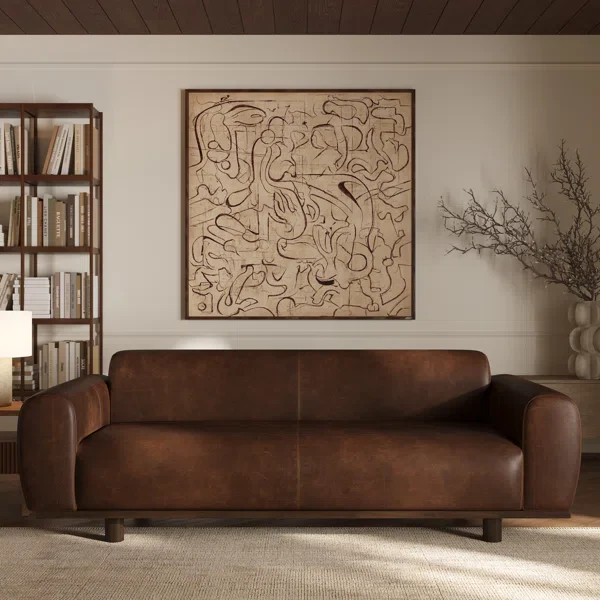 Brescia 92" Full-Grain Genuine Italian Leather Sofa SHOWROOM ITEM