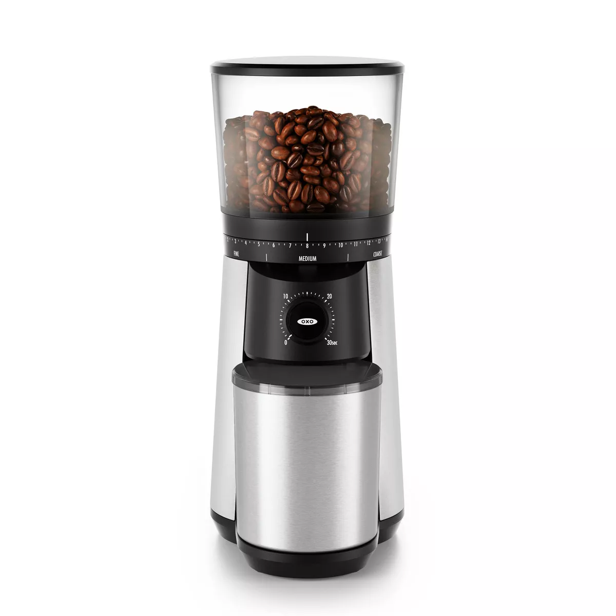 BREW Conical Burr Coffee Grinder - Stainless Steel