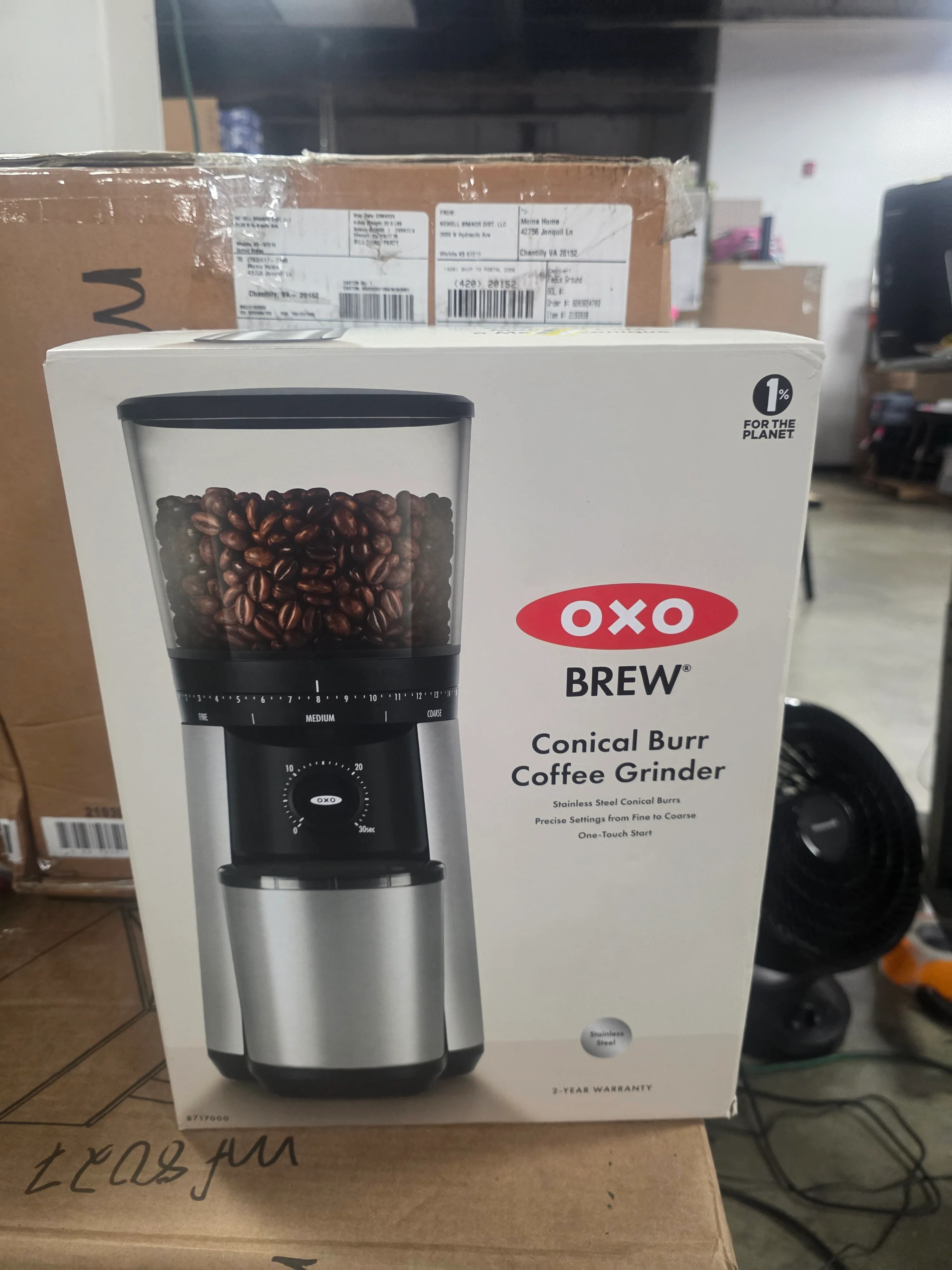 BREW Conical Burr Coffee Grinder - Stainless Steel - Image 8