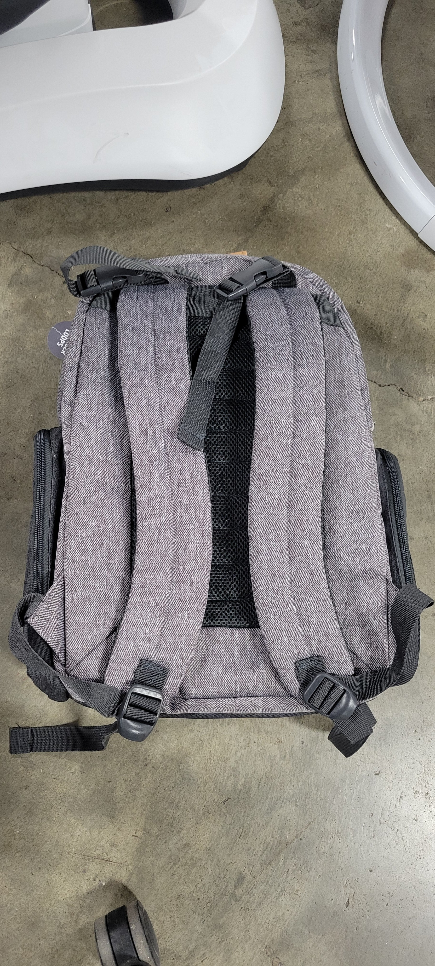 Bridgeport Places & Spaces Back Pack Diaper Bag - Gray with Tan - Image 6