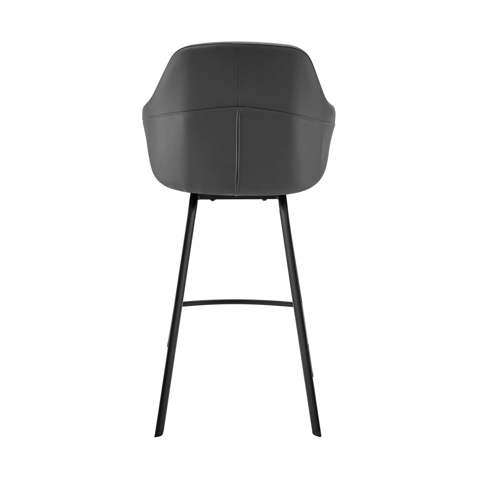 Brigden Modern Swivel Bar Stool with Faux Leather Seat and Sturdy Metal Frame for Home Comfort, - Image 2