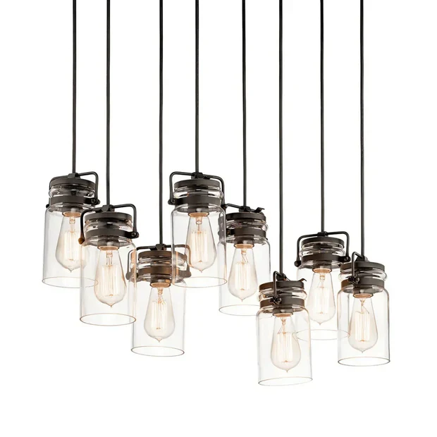 Brinley 8-Light Linear Chandelier, - Image 2