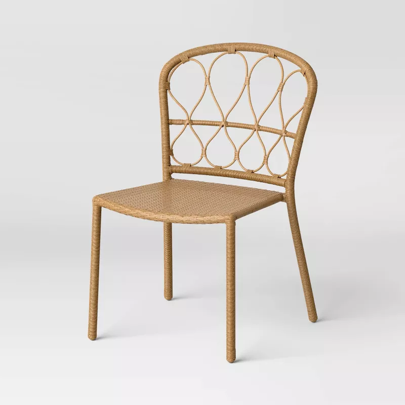 Britanna Stackable Patio Chair Beige 1-Piece