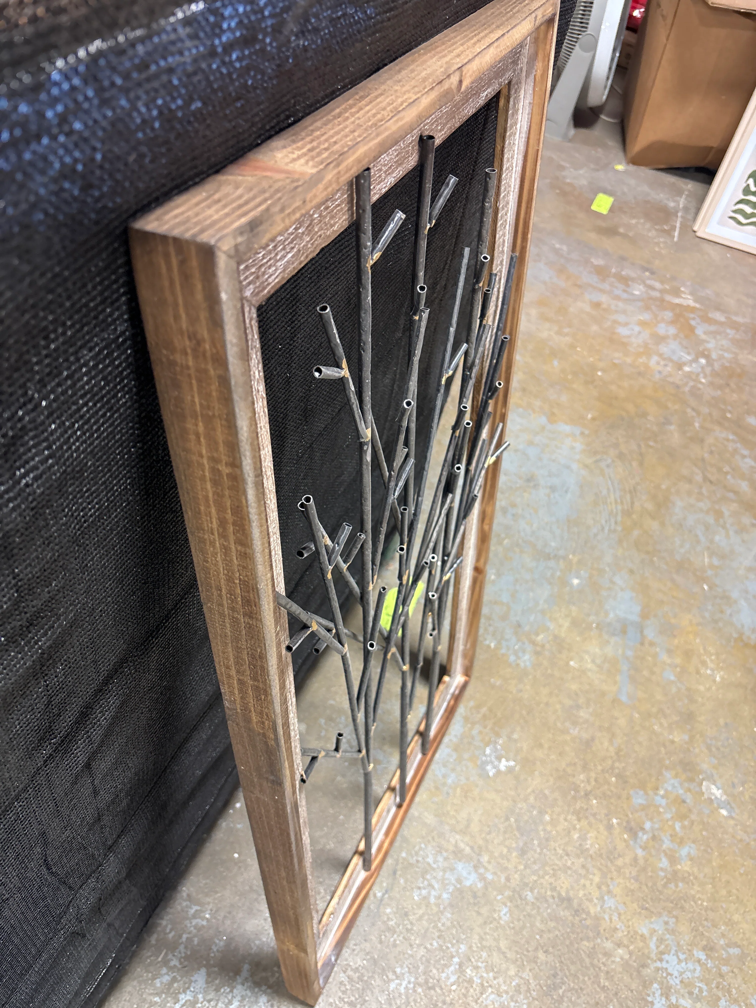 Brown Wood Frame with Metal Tree Wall Decor SHOWROOM ITEM - Image 3