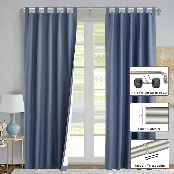 Brushed Nickel Curtain Rods for Windows - Image 4