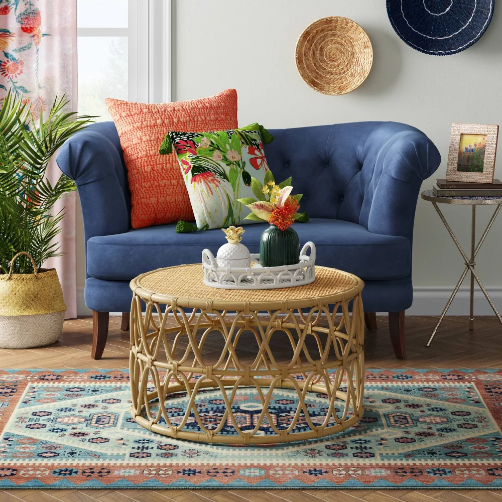 Buttercup Diamond Vintage Persian Woven Rug 5'x7' - Image 2