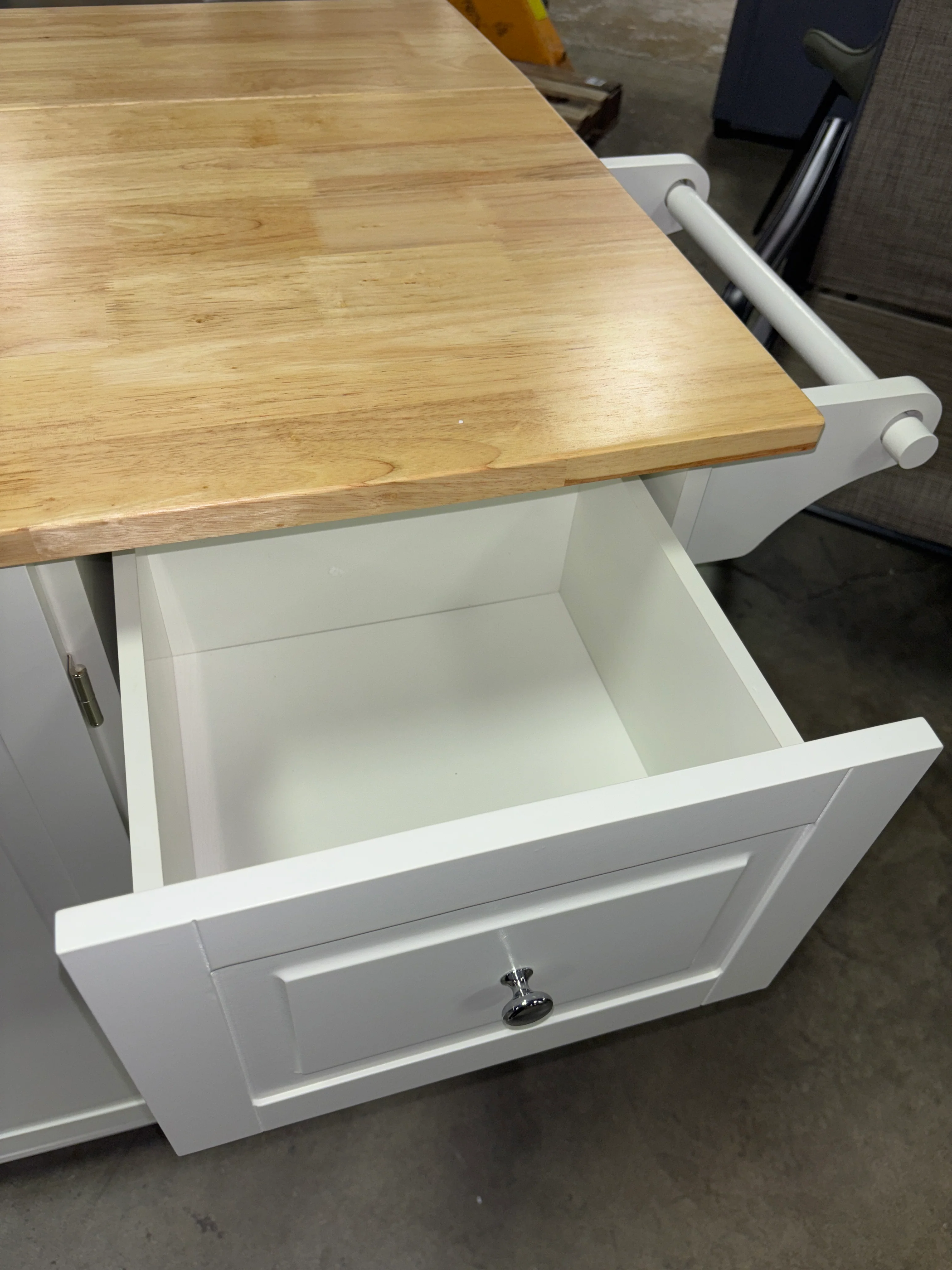 Buylateral Aspen Kitchen Cart White SHOWROOM ITEM - Image 10