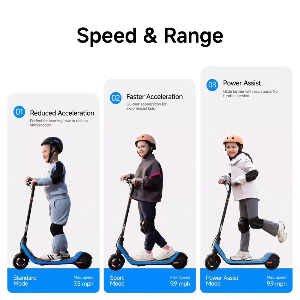 C2 Lite Kids Electric Scooter - Blue - Image 4