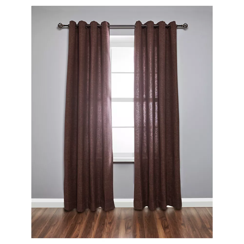 Cagio Curtain Rod Oil Rubbed Bronze: Adjustable Steel Rod, Cage Finial, Single Curtain Rod, - Image 2