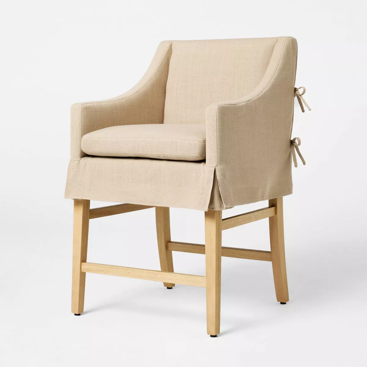 Camas Slipcover Counter Height Barstool - Khaki SHOWROOM ITEM