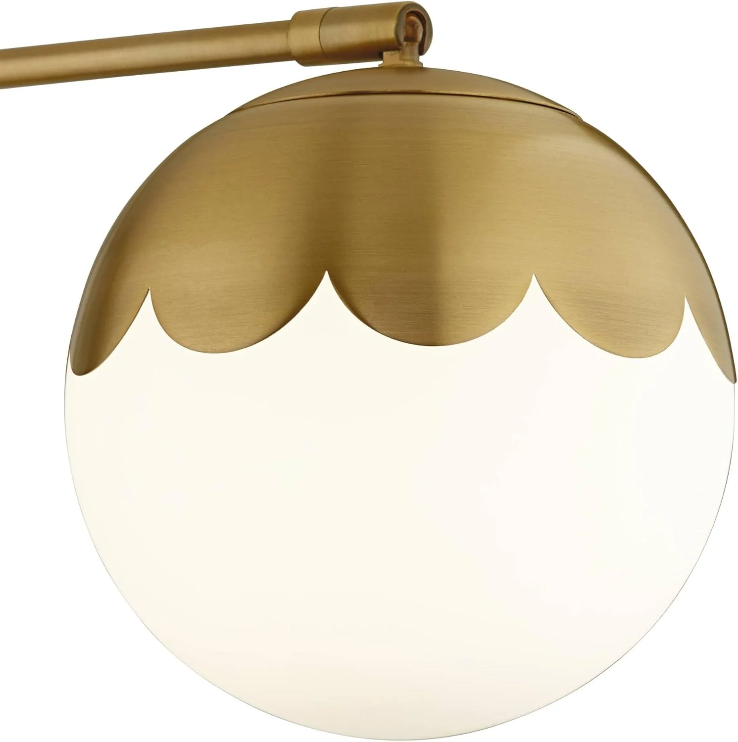 Brass and Glass Globe Plug-In Wall Lamp - Image 2
