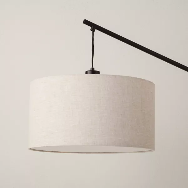 Cantilever Drop Pendant Swing Arm Floor Lamp Brown, - Image 5