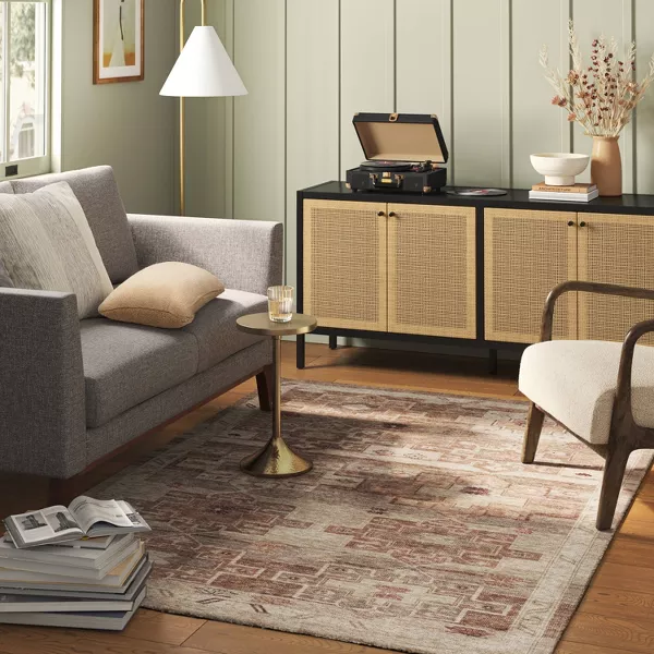 Caravan Geometric Woven Runner Tan 5'x7' - Image 4