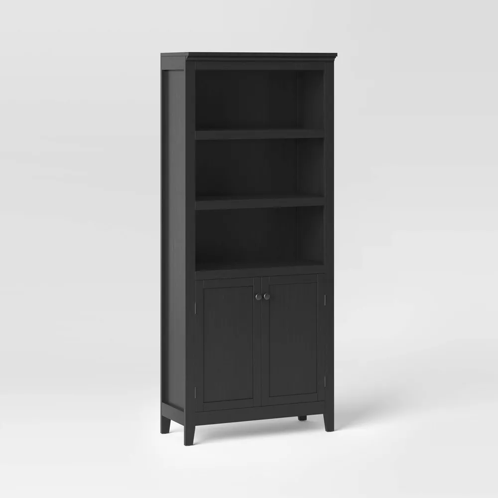 Carson 5 Shelf Bookcase with Doors - Image 3