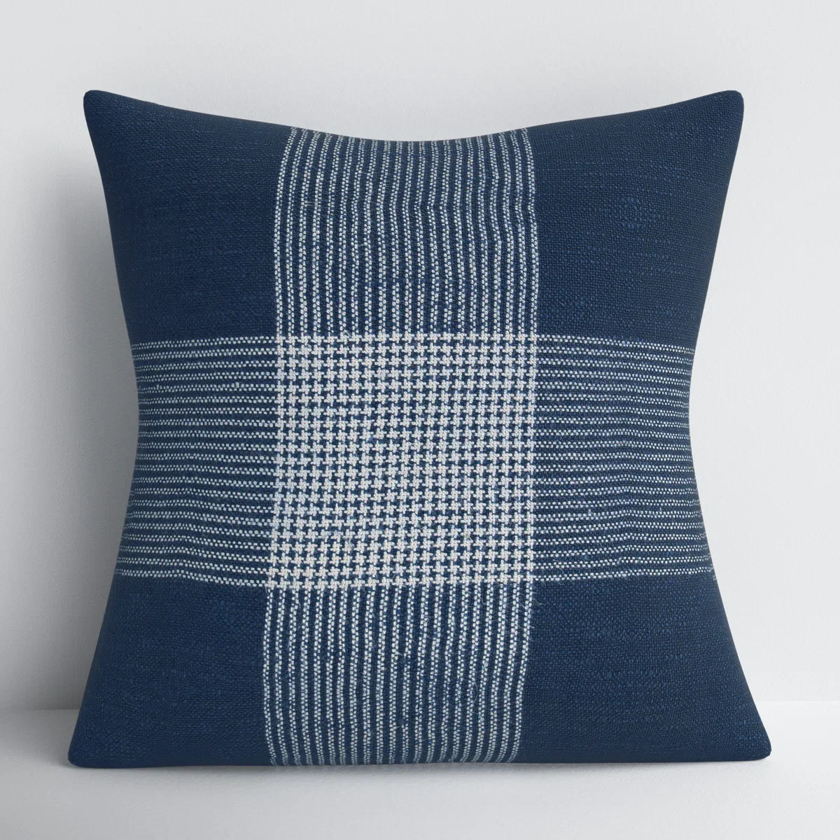 Carwyn Plaid Cotton Blend Reversible Throw Pillow SHOWROOM ITEM