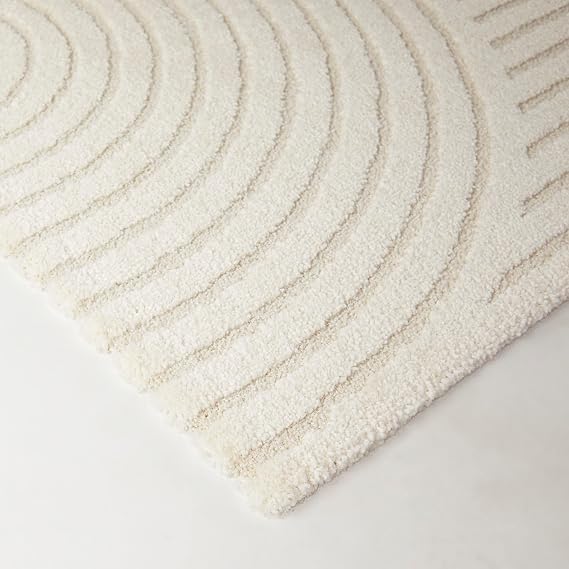 Caserio Modern Geometric Area Rug, Cream, 5'3"x6'11" - Image 3