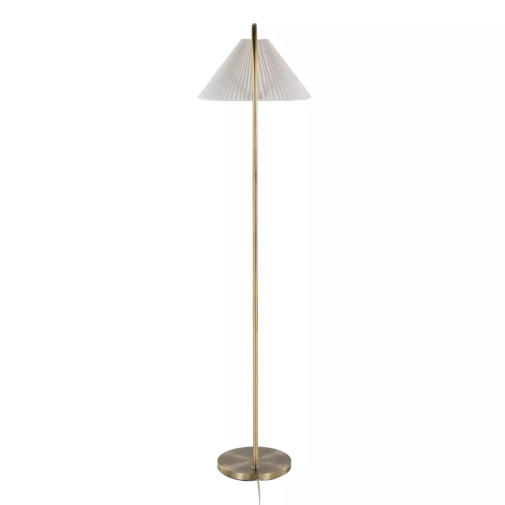 Cassis Glam/Art Deco Floor Lamp Gold Metal - NO SHADE - Image 4