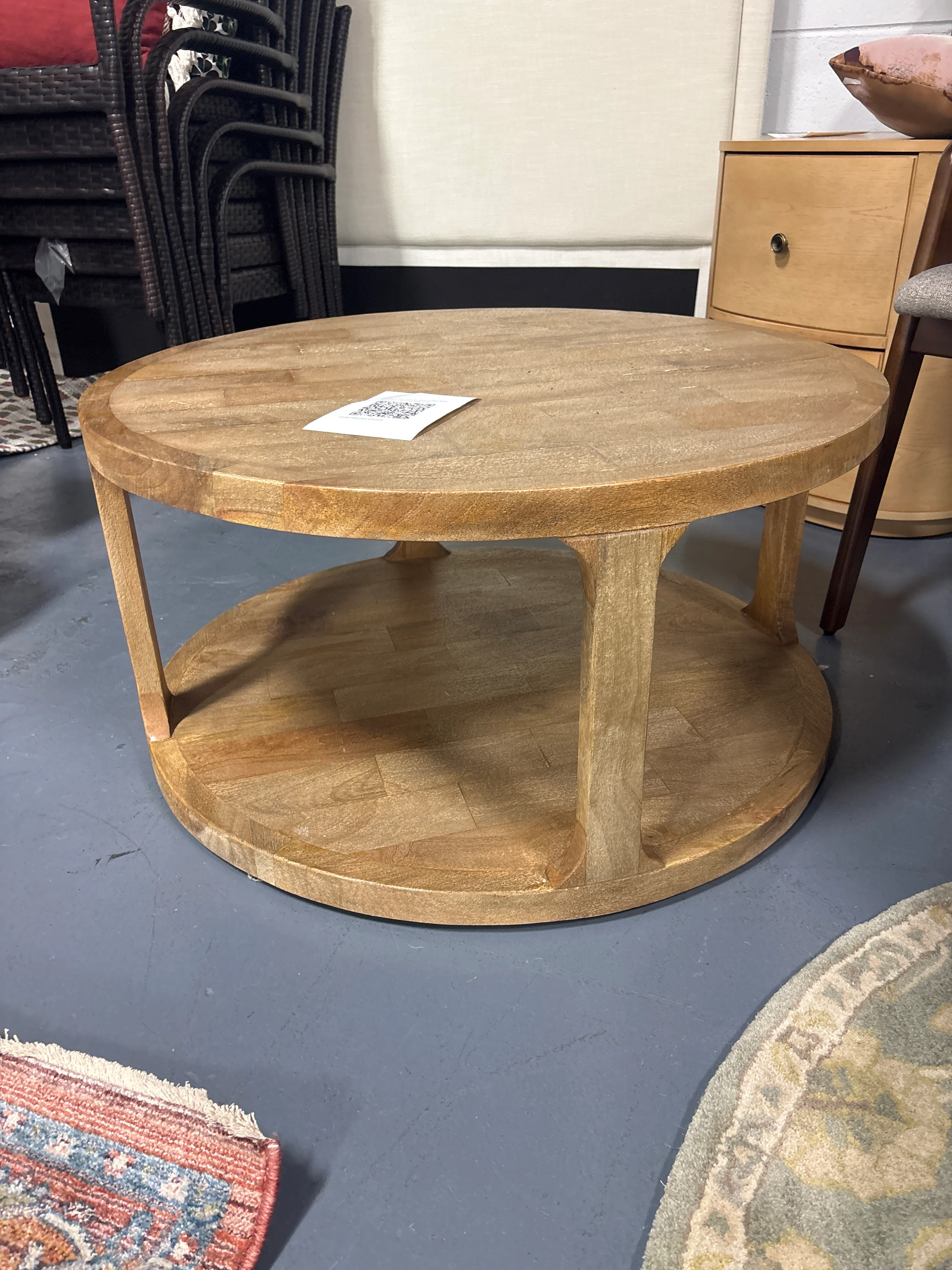 Castalia Round Natural Wood Coffee Table - Threshold™ - SHOWROOM ITEM - Image 2