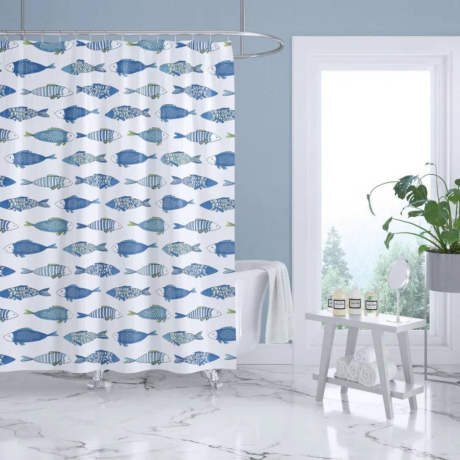 Catalina Fish Shower Curtain - SHOWROOM ITEM