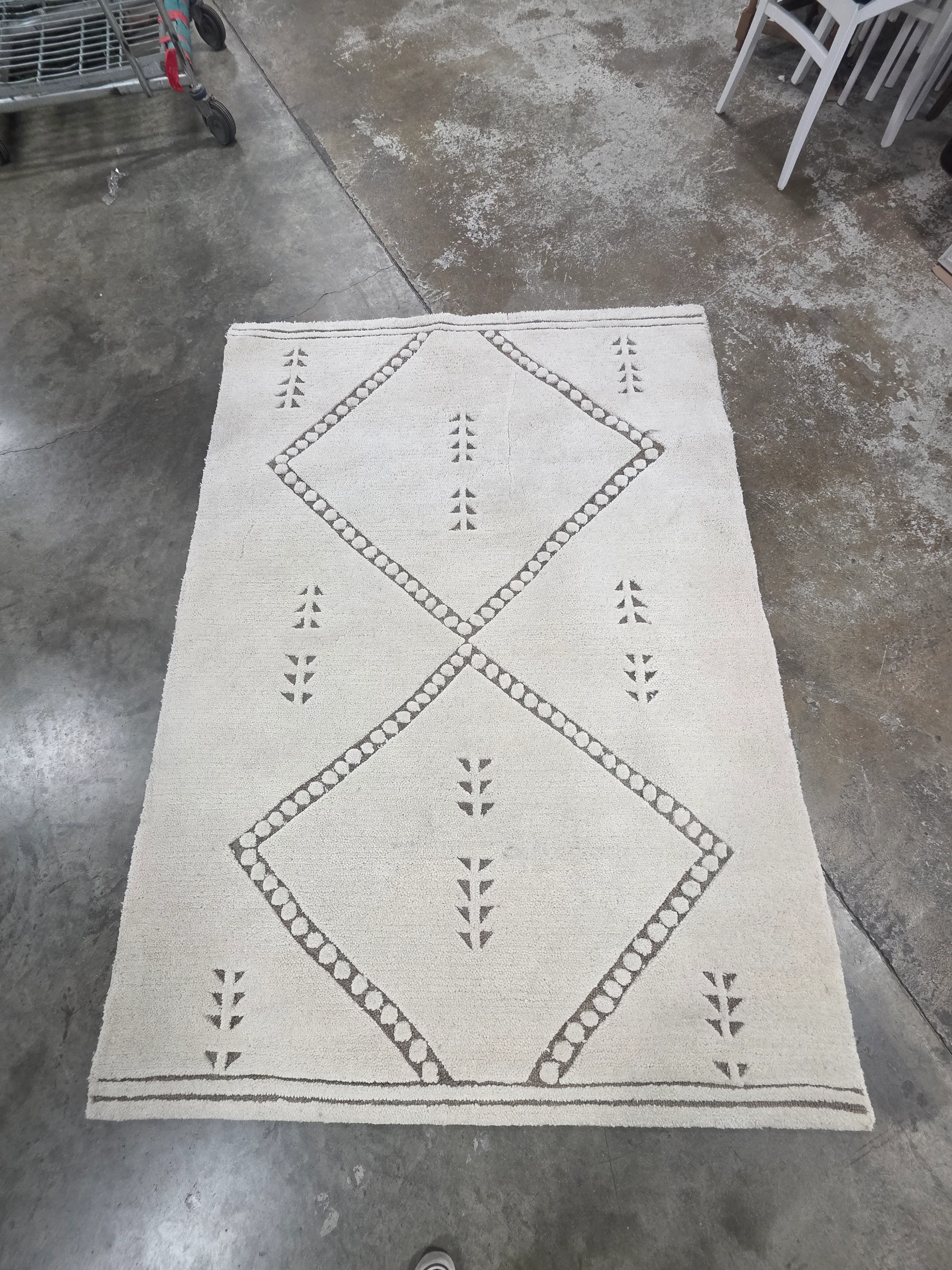 Studio McGee Cedar Hills Plush Geo Print Rug Cream - 5x7, - Image 2