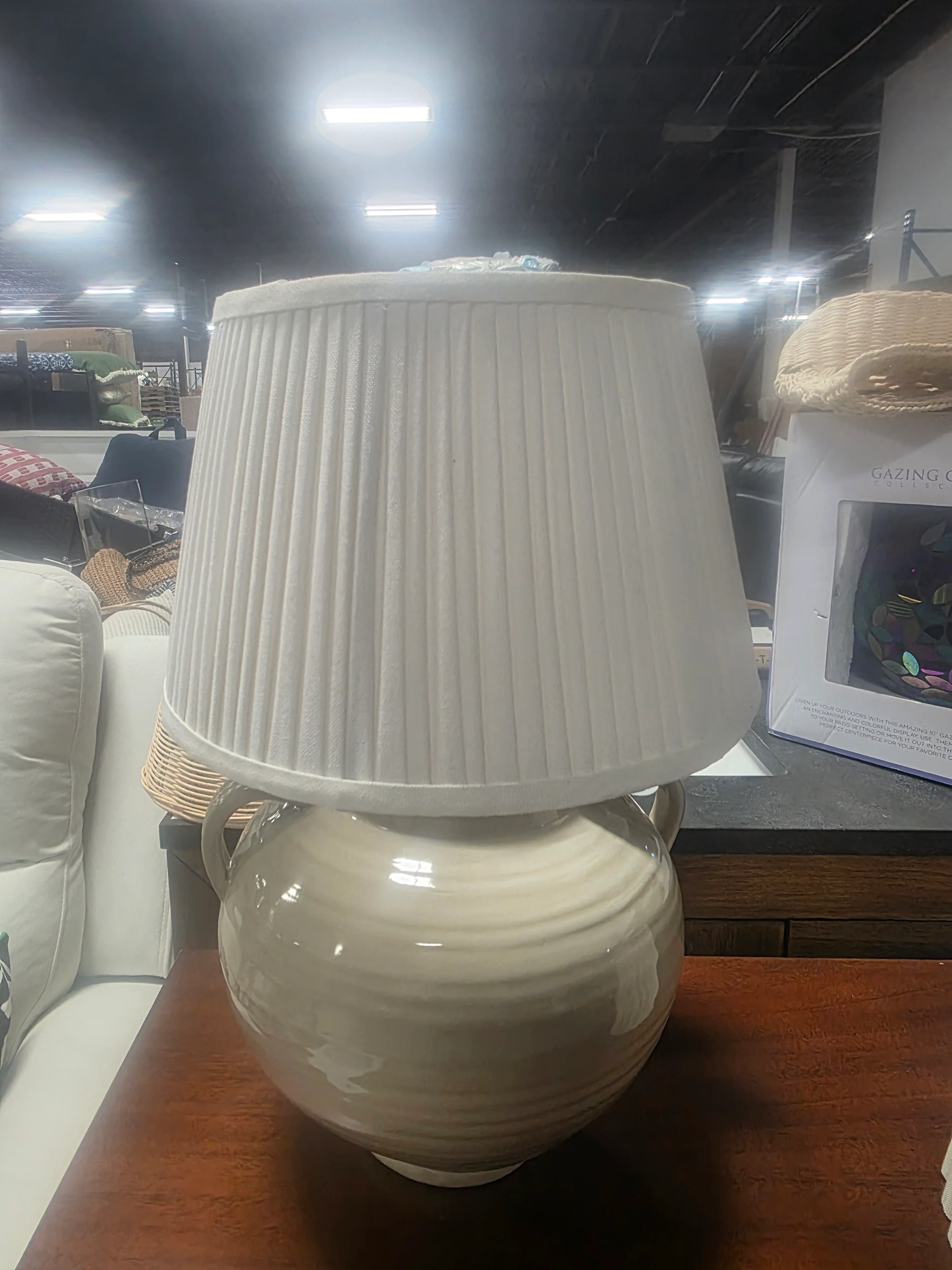 Ceramic Table Lamp with Handles Cream - Threshold™ designed with Studio McGee - SHOWROOM ITEM - Image 2