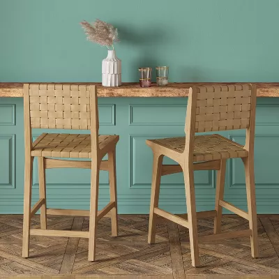 Ceylon Woven Counter Height Barstool - Image 2