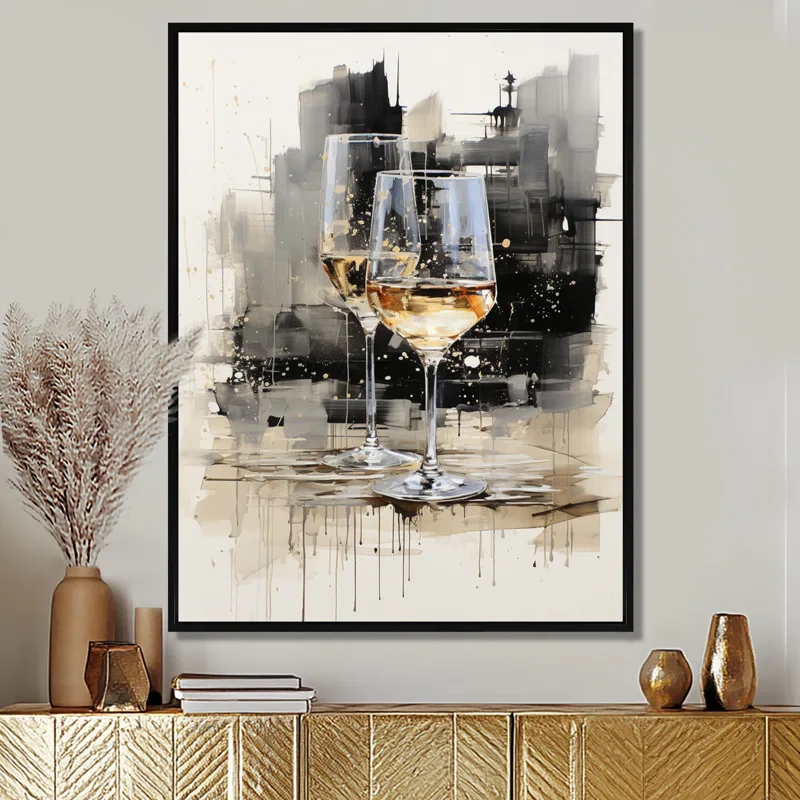 Champagne Wall Art SHOWROOM ITEM