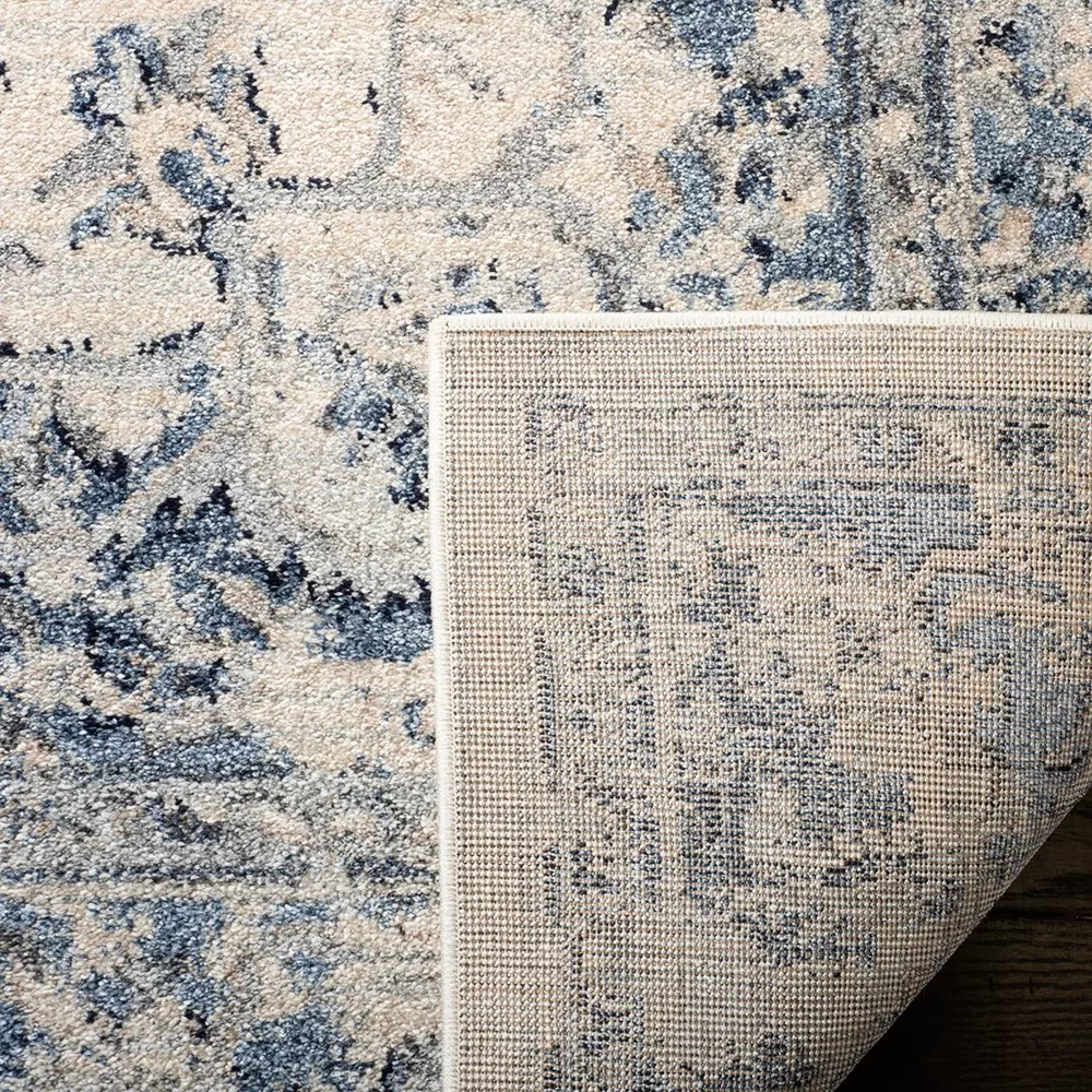 Charleston Loomed Indoor Area Rug - Ivory/Navy - 8'x10' - Image 4