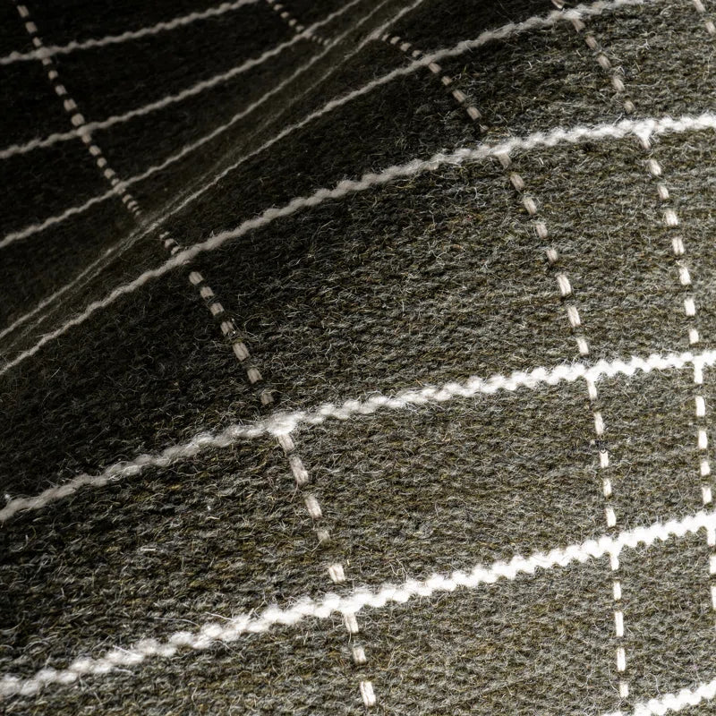 Charlie Plaid Wool Area Rug Rectangle 8'6" x 11'6" - Image 5