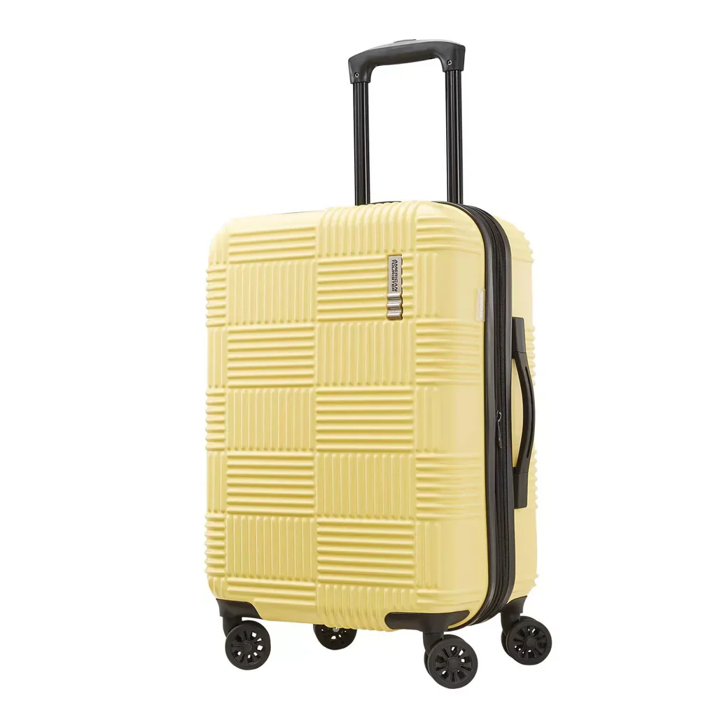 Checkered Hardside Carry On Spinner Suitcase - Image 3