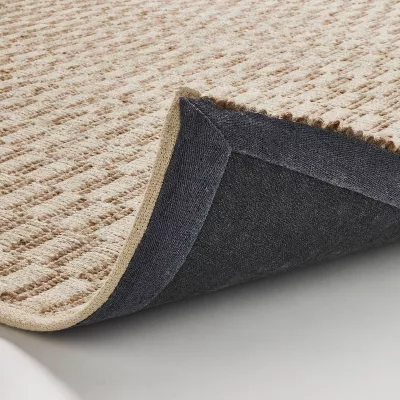 Checkered Stripe Rug Brown - 5'x7' - Image 3