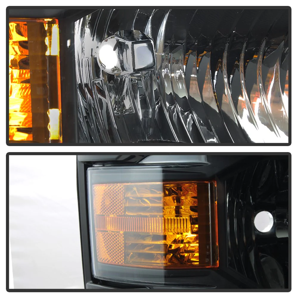 2015 Chevy Silverado 1500 Driver and Passenger Side Black Factory Style Headlights - Image 2