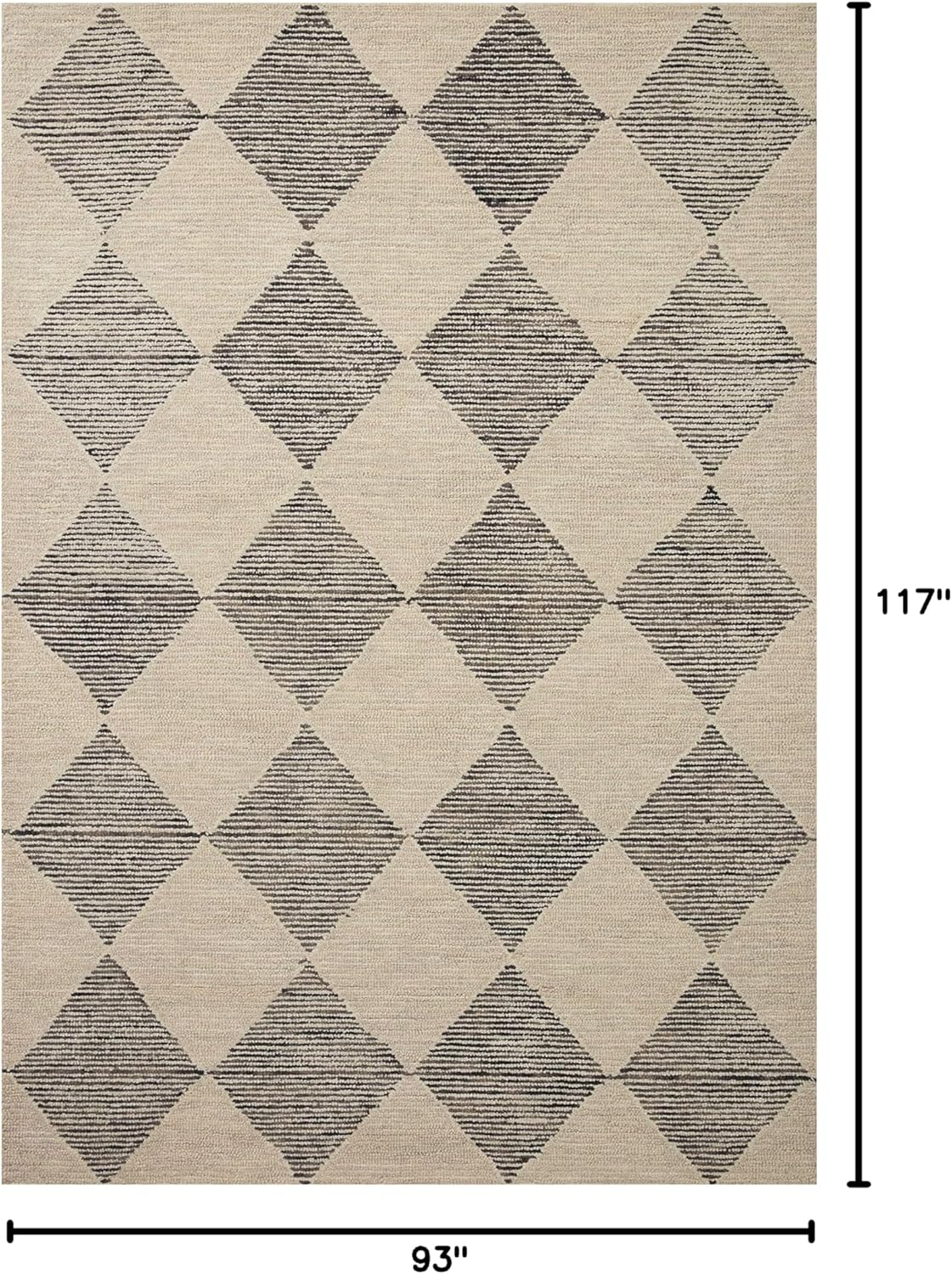 Chris Loves Julia Francis Collection Beige/Charcoal 7'9" x 9'9" Area Rug - Image 4