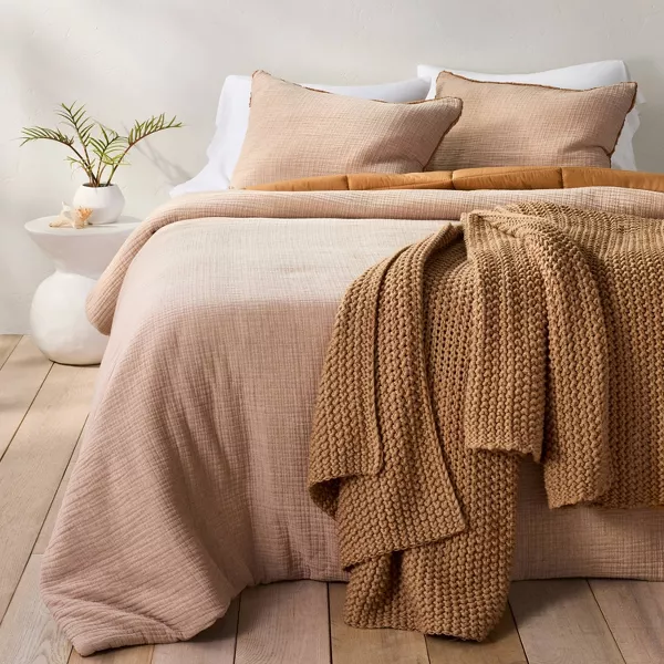 Chunky Knit Bed Blanket - Full/Queen - Image 4