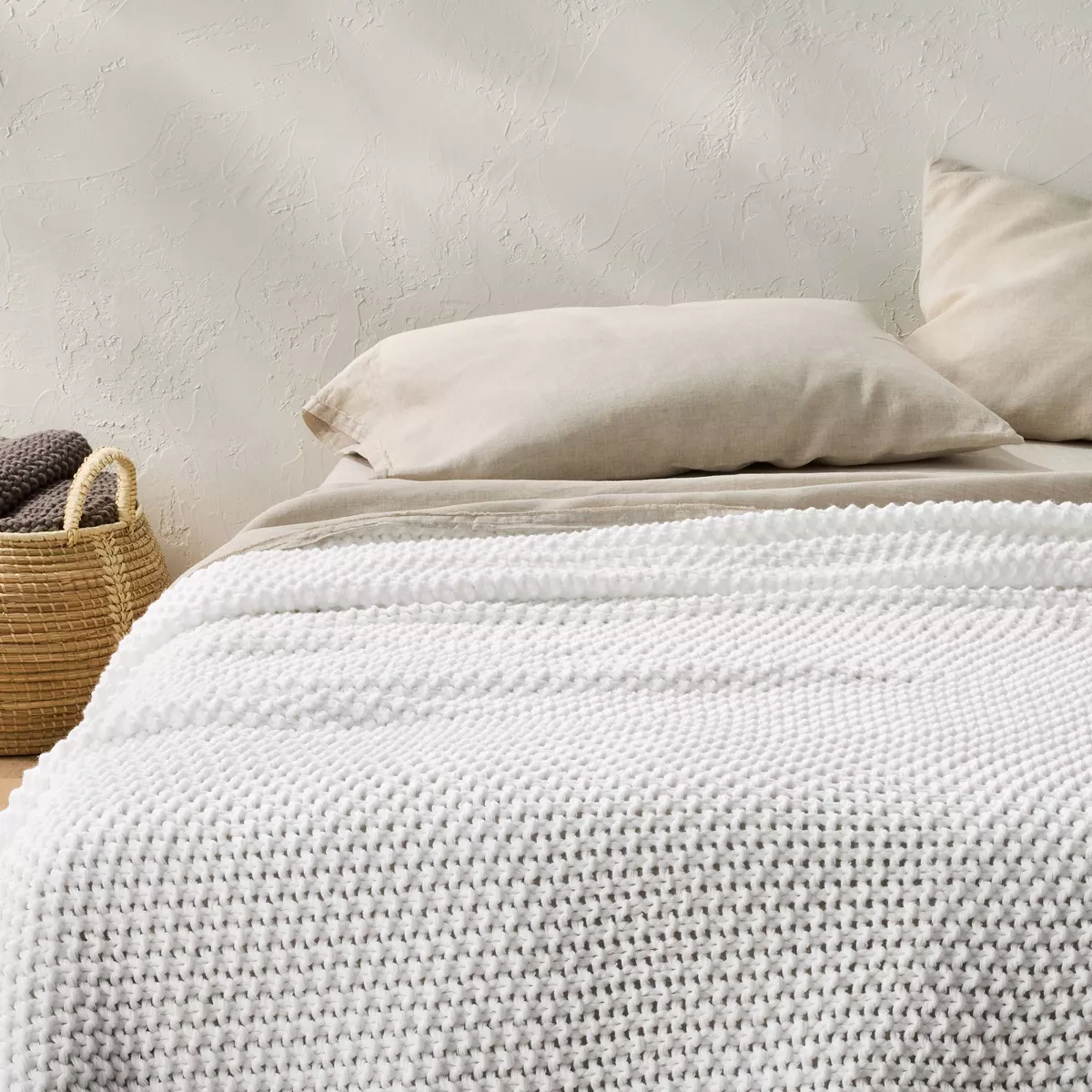 Chunky Knit Bed Blanket - Full/Queen - Image 3